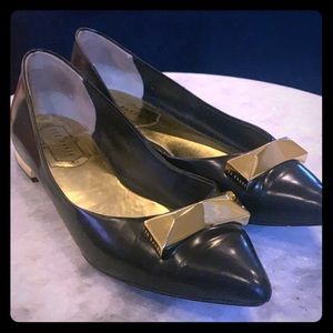 Ted Baker Black Flats